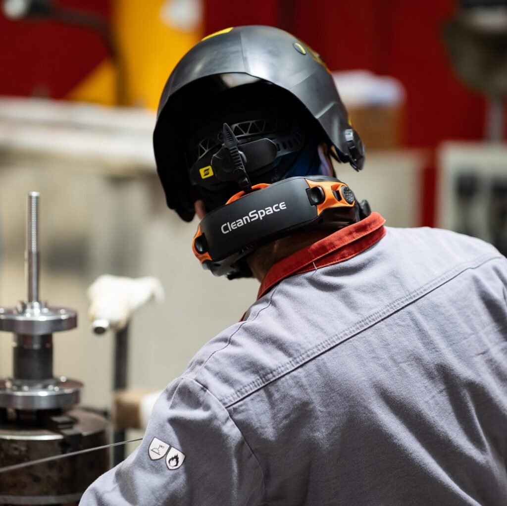 CleanSpace respirator worn by a welder in Thailand.